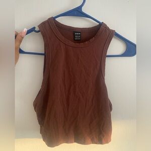 Brown sleeveless top
